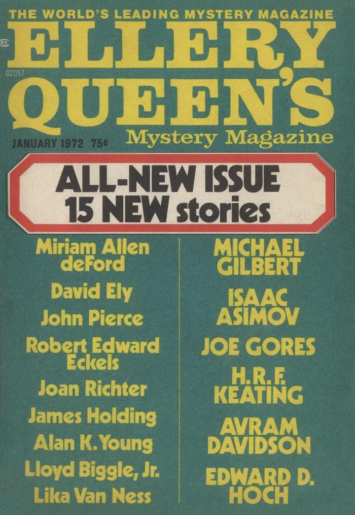 Asimov Isaac - Ellery Queen’s Mystery Magazine, Vol. 59, No. 1. Whole No. 338, January 1972 скачать бесплатно