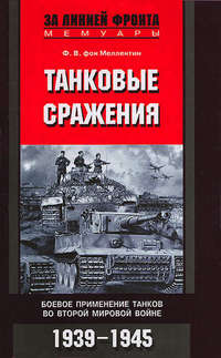 Меллентин Фридрих Вильгельм - Танковые сражения. Боевое применение танков во Второй мировой войне. 1939-1945 скачать бесплатно