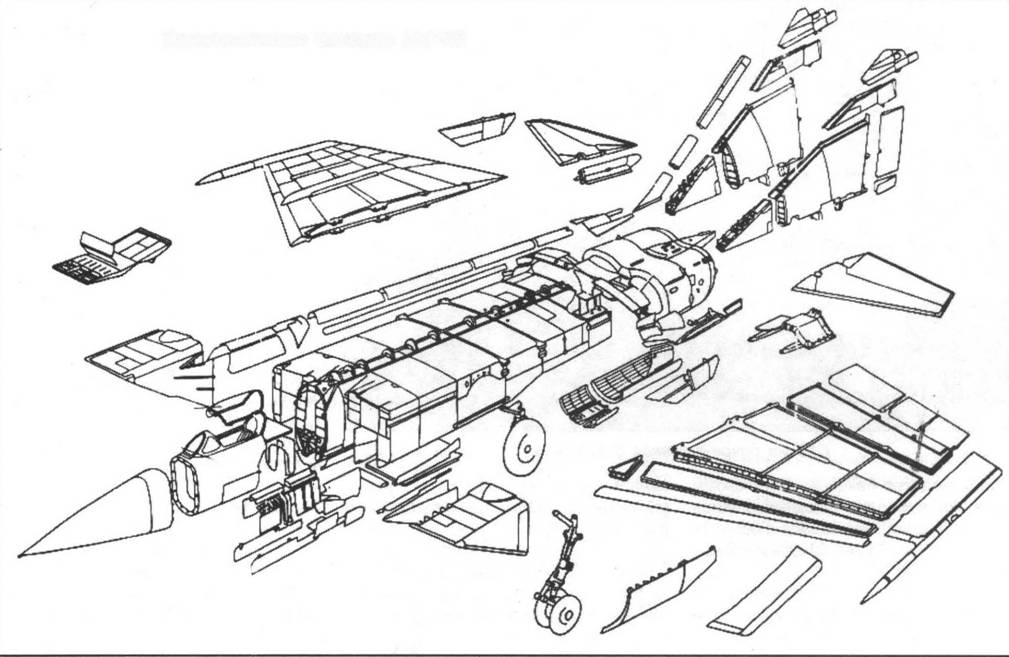 Схема членения самолета