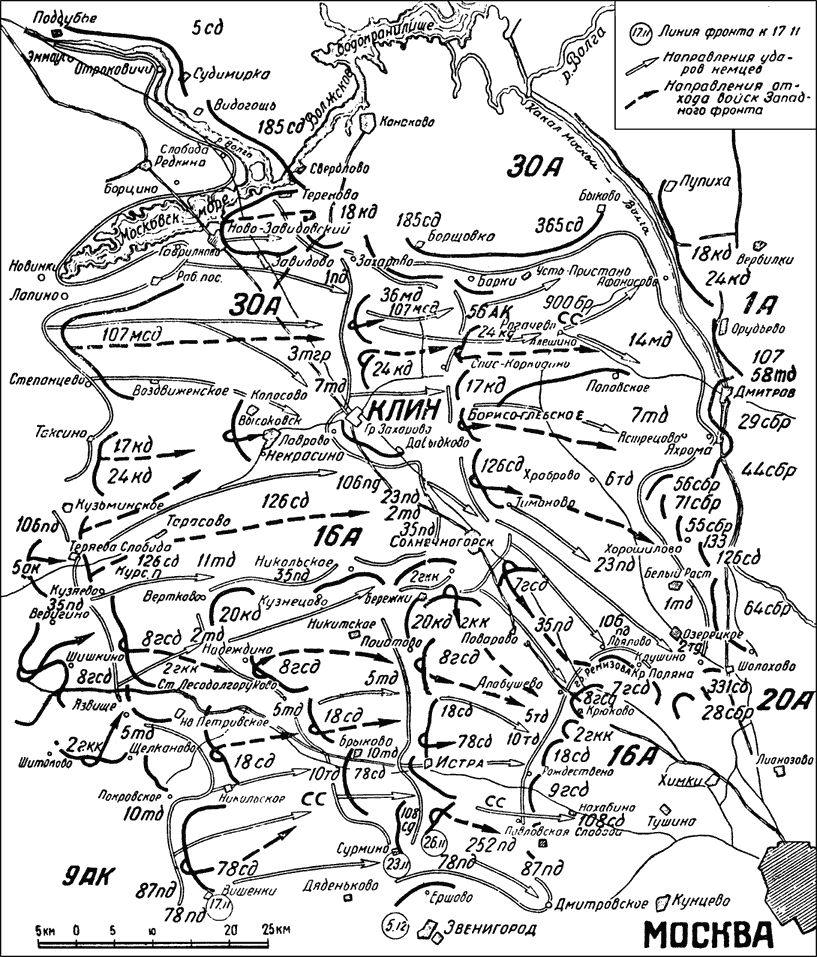 Карта боевых действий ноябрь 1941