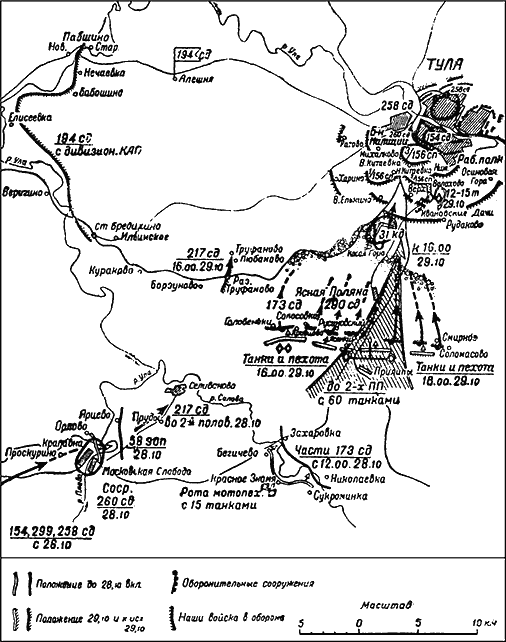 Карта боевых действий ноябрь 1941