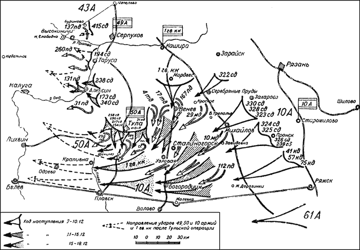 Оборона тулы в 1941 году карта