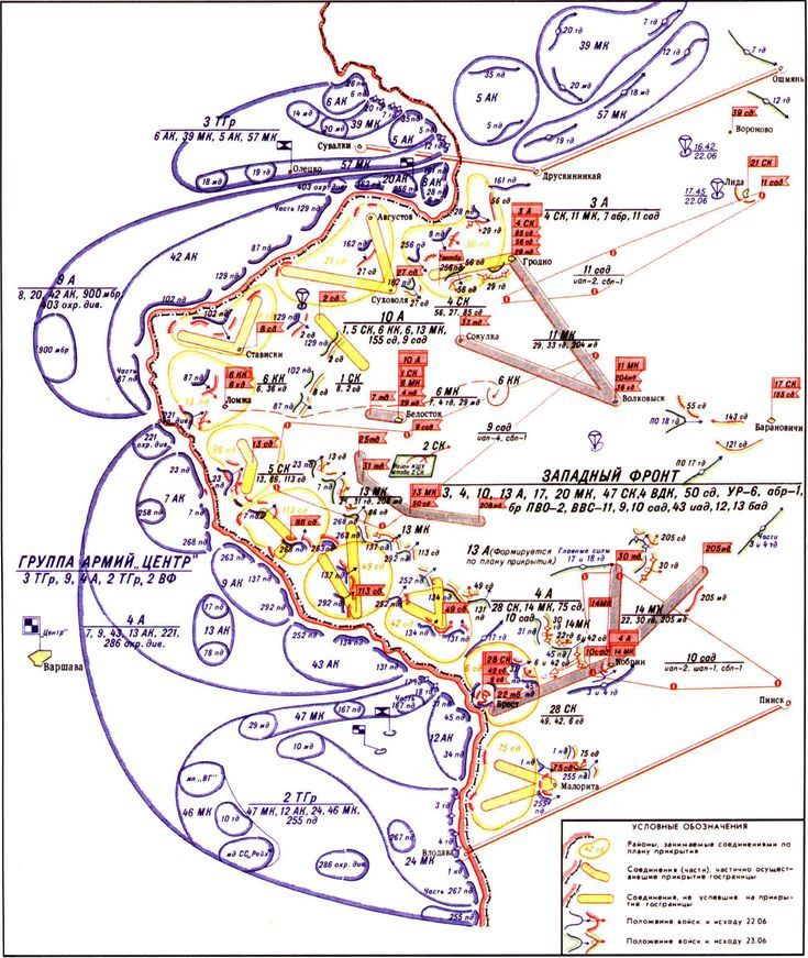 Расстановка сил 22 июня 1941 карта