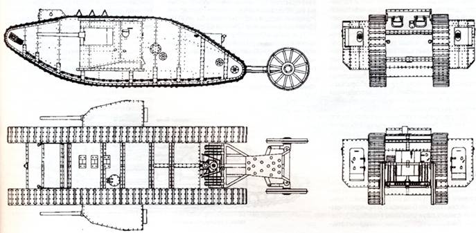 Марк 1 танк чертеж