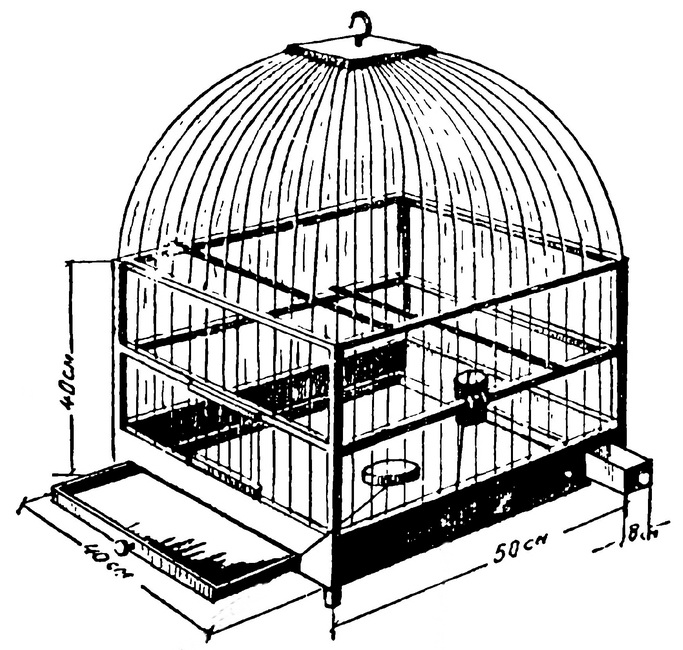 Чертеж вольера для птиц