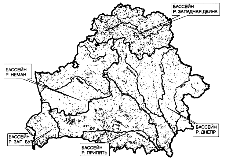 Карта рек беларуси с названиями