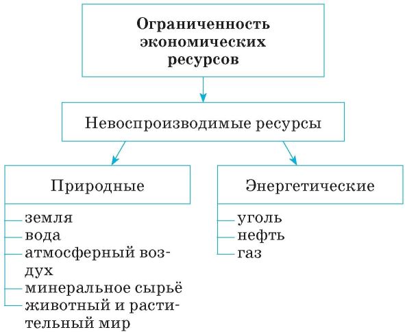 Схема экономические ресурсы