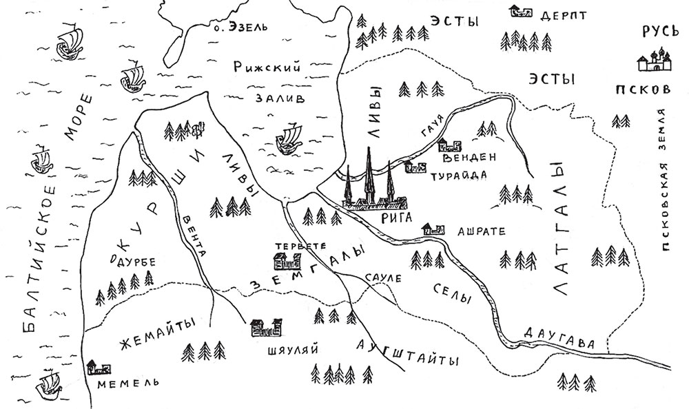 Карта прусских племен