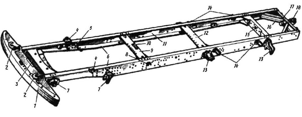 Чертеж рамы зил 130