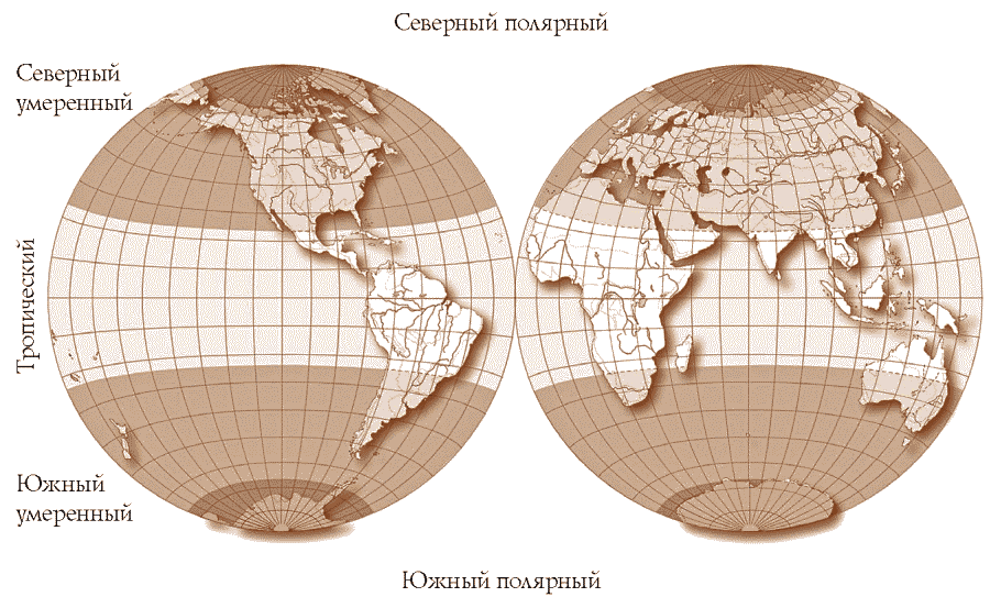 Карта освещенности земли