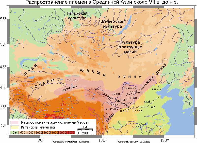 Карта древних народов